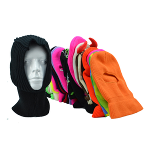 Pasamontañas de Acrílico Personalizado con 1 Orificio, Cubre Rostro Completo, Bordado, Diseño Tejido, Máscara de Esquí, Cagoule, Máscara Ninja, Negro - Product Image 2