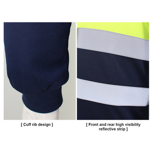 Jessubond T-shirt respirant à séchage rapide avec bande réfléchissante à manches longues pour le printemps – Uniformes de sécurité pour les agents d'<span class=keywords><strong>assainissement</strong></span> - Product Image 5