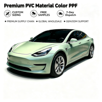 Film de protection de voiture en PVC vert Fjord brillant effet cristal, rouleau de décoration intérieure, autocollant pour voiture, vente en gros d'usine