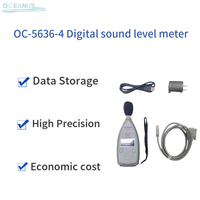 Sonomètre numérique OC-5636-4 Classe 2 pour la détection du bruit ambiant 30-130dB(A) dans la certification du bruit environnemental