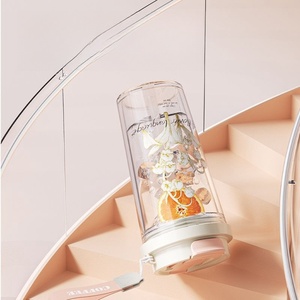 Nouvelle Tasse à Eau Écologique Lily Valley 580ml avec Paille, Mug Portable Anti-Casse pour l'Extérieur - Product Image 4