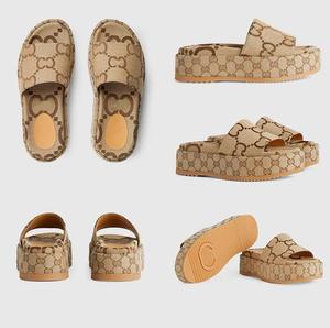 Luxury Flats Sandals Casual Shoes Rubber Canvas <strong>Open</strong> <strong>Toe</strong> Women's Slide Designer <strong>Slippers</strong> for Women Summer Chunky Beach <strong>Slipper</strong> - Product Image 2