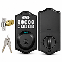 Serrure de porte sans clé avec clavier à empreintes digitales, serrure intelligente à pêne dormant pour porte d'entrée, livraison rapide depuis les États-Unis