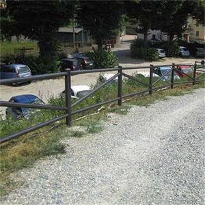 Clôture en panneaux d'acier Corten GNEE pour jardins, parcs et cours - Clôture de sécurité, hauteur 1100 mm, entreaxe 2000 mm, durable et écologique - Product Image 2