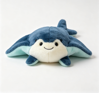 Peluche personnalisée Raie Manta OEM ODM en coton PP, poupée en peluche super douce, animal marin Kawaii, broderie personnalisée du logo EN71 CE