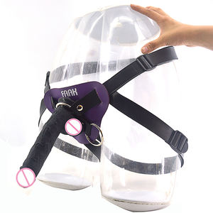 Faak Bdsm <span class=keywords><strong>Sex</strong></span> Speelgoed Harnas Strap On Siliconen Dildo Realistische Strap-On Strapless Lederen Strapon Dildo Voor Lesbische Vrouwen mannen - Product Image 3