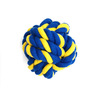 Çok Boyutlu Renkli Köpek Halat Topu Oyuncak Düğüm Tasarımına Sahip Çiğneme İnteraktif Oyun Köpekler İçin Uygun Dayanıklı Evcil Hayvan Malzemeleri Köpek Halat Topu Oyuncak - Product Image 5