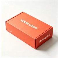 Boîte d'emballage pour boissons avec logo personnalisé recyclable, boîte d'expédition pour e-commerce, boîte d'emballage pour envoi postal avec insert en carton ondulé, boîte en carton Maier
