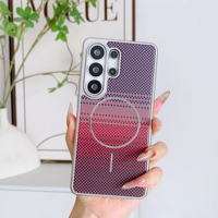 Coque de téléphone magnétique tissée texturée rigide multicolore pour Apple iPhone 17 16 ProMax pour Samsung Galaxy S24 S25 S26 Plus Ultra