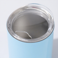 Gobelet isotherme portable en acier inoxydable de 3 oz, coloré, à corps droit, avec paille métallique, pour sublimation