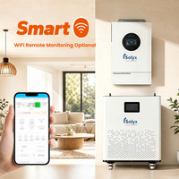 Système solaire hors réseau complet 16 kW, onduleur hybride triphasé, stockage de batterie 16-32 kWh, solution d'alimentation de secours pour toute la structure