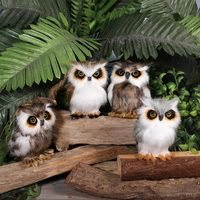 Chouette en peluche Ornement Boule Cadeaux de Noël Ensembles Hibou Pendentif Peluche Jouet Arbre de Noël Ornement Décoration