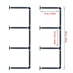 Estantes industriales <span class=keywords><strong>para</strong></span> tuberías de <span class=keywords><strong>3</strong></span> niveles, estante de montaje en pared rústico, estantería con soporte colgante de metal, estantería de almacenamiento DIY - Product Image 2