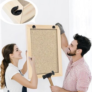 Crochets circulaires en acier inoxydable nickelé pour cadres photo, crochets décoratifs pour accrocher au mur - Product Image 3