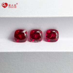 Großhandels preis Labor erstellt <span class=keywords><strong>Ruby</strong></span> Cushion Cut 5 # <span class=keywords><strong>Ruby</strong></span> Sapphire Gems Natural Cut Loose Synthetic <span class=keywords><strong>Ruby</strong></span> Corundum Gem stone - Product Image 3