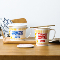 Meilleurs produits de vente 2024 vaisselle en céramique japonaise tasse en céramique bol ménage nouilles instantanées ramen bol avec couvercle