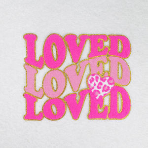 Venta caliente XOXO parche <span class=keywords><strong>BEMINE</strong></span> lentejuelas vacaciones hierro en San Valentín brillo Chenille parches - Product Image 4