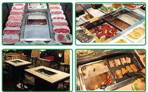 Barbecue électrique de Restaurant coréen, antiadhésif, équipement de Grill, Hotpot, v