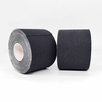 Shuangan Unisex Cotton Sports Tape Roll Tahan Air Pereda Nyeri Segera Hitam Lebar 5m Panjang Dapat Disesuaikan