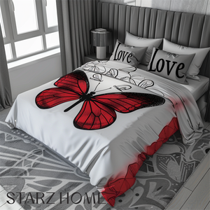 STARZ HOME-Couette en <span class=keywords><strong>gaze</strong></span> <span class=keywords><strong>de</strong></span> <span class=keywords><strong>coton</strong></span> satin, literie pour filles, draps, couette, lot <span class=keywords><strong>de</strong></span> 4 pièces, Queen - Product Image 6