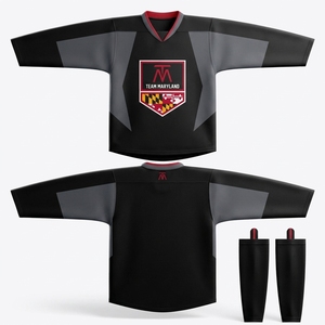 Jersey Hoki Es Tim Desain Kustom OEM Seragam Hoki Tim Kaos & Atasan Pakaian Olahraga Layanan OEM - Product Image 4