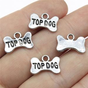Multicolor Metal TOP DOG Bone Puppy Dog <b>Biscuit</b> Eco-friendly Pendant DIY Keychain Accessory - Product Image 2