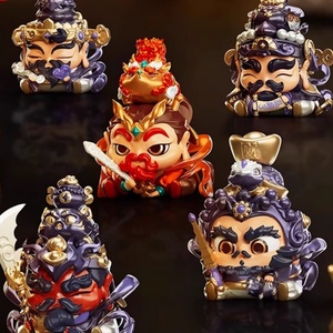 Figura de Guan Yu, Dios de la Riqueza, con Adhesivo Fufu, Caja Sorpresa de Cinco Caminos Caishen, Modelo de PVC de Estilo Nacional para Adorno de Escritorio de la Suerte - Product Image 2