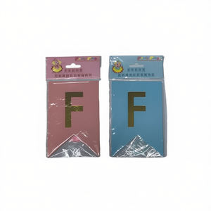 Birthday Letter Pendant Mixed Pack Letra F Pink Blue 12Pcs Party Decorations - Product Image 1