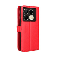 Pour Infinix Note 40 Pro 5G Premium Flexible PU Crazy Horse Pattern Wallet Pouch Flip Magnetic Card Slot TPU Leather Phone Case