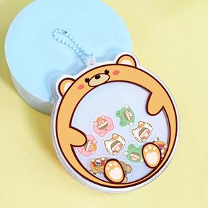 Llavero de acrílico personalizado con diseño de estrella animada, colgante de dibujos animados, llavero DIY personalizado - Product Image 1