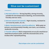 Étiquette vierge en PET argent mat 100*80mm, 40 50 60 70 80 90 100, adhésif anti-sillicon thermofusible, activé à l'eau, imperméable, résistant à l'huile