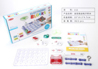 Kit de Découverte Électronique Éducatif STEM : Blocs Électroniques à Encliqueter pour Circuits Électriques, Kit d'Expériences, 41 Pièces