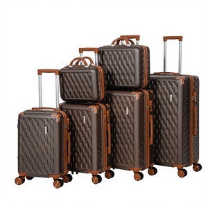 신형 대용량 ABS 여행가방 유니버설 휠 크로스보더 6피스 수트케이스 지퍼 비밀번호 보딩 비즈니스 여행용 유니섹스 - Product Image 1