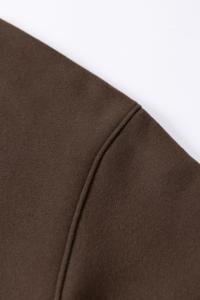 Felpa Oversize Stile Americano Autunno Inverno 2025 con Collo Semi-Alto in Pile, Tinta Unita, Casual da Uomo - Product Image 4