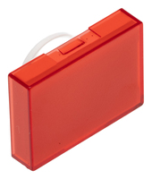 Lentille de bouton rectangulaire rouge A165L-JR pour interrupteur à bouton-poussoir LED/incandescent de la série A16