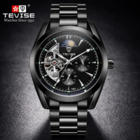 Fabricant de montres personnalisées TEVISE OEM, montre mécanique automatique de luxe pour homme, montre homme