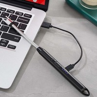 Briquet à arc en gros avec chargement USB-C, briquet de cuisine pour bougies, avec verrouillage de sécurité, briquet USB à arc