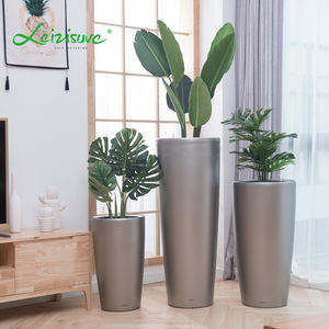 Vente en gros d'usine grand pot de fleur en plastique et vases cylindre de luxe vertical extérieur pots de jardin et jardinières pour plantes - Product Image 3