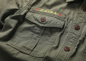 Camisa de trabajo para hombre, chaqueta vaquera de verano de manga corta para hombre, camisa holgada de algodón de verano para hombre - Product Image 6