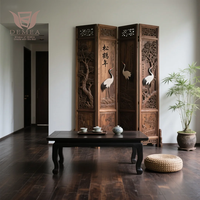Paravent pliant horizontal en bois de style chinois pour chambre d'hôtel, bureau, cloison de séparation, escalier, appartement – Nouveau design classique