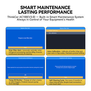 ThinkCar AC100 Machine de récupération et de rinçage de climatisation automobile, récupère et recharge les fluides R134a/R1234yf, 42L/min, aspiration, certifiée CE, pour garages mondiaux - Product Image 4
