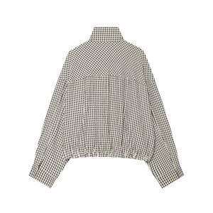 PB&ZA <span class=keywords><strong>Femme</strong></span> Automne 2026 Manteau Aviateur à Carreaux Vintage Décontracté Ample Manches Longues Vêtement d'extérieur Chic <span class=keywords><strong>Surchemise</strong></span> - Product Image 2