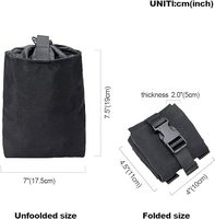 Pochette Tactique Pliable Noire 900D Personnalisée en Tissu Molle pour Magazines, Outils et Utilités – Type Roll-up