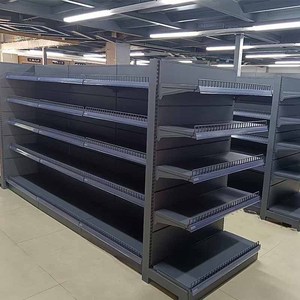Heavy Duty Metallic Single-Sided Grocery Store Display Racks/Shelves for Supermarket Gondola <strong>Shelving</strong> 100kg Capacity Per Layer - Product Image 2