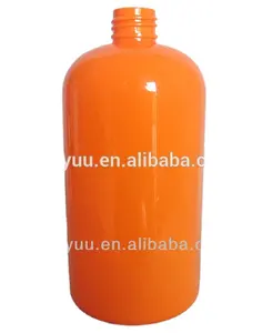 高品质 500毫升 mm pet 广口罐/独特的橙色塑料空的洗发水瓶子家用批发