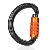 CLIWIZ CE Mousqueton d'escalade semi-circulaire 20kN à verrouillage automatique en aluminium aéronautique 7075 pour harnais de sécurité SGM7116TN3