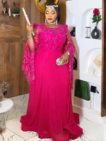 Europäisch-Amerikanisches Elegantes Luxuriöses Formelles Kleid Lange Röcke Afrikanische Übergrößen-Damenkleider mit Langen Ärmeln für Hochzeiten und Partys