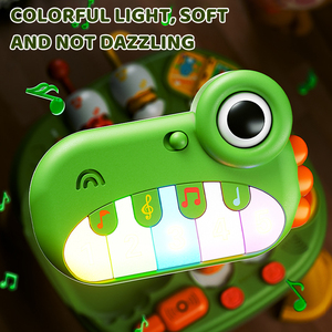 Zhorya Dinosaur Piano Puzzle Juego bebé actividad <span class=keywords><strong>centro</strong></span> <span class=keywords><strong>de</strong></span> aprendizaje educativo ocupado tablero dinosaurio piano Mesa musical juguete - Product Image 5