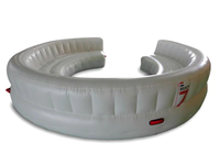Canapé gonflable publicitaire pas cher en forme de S pour fêtes, chaise gonflable circulaire d'extérieur