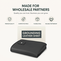 Tapis de mise à la terre en cuir PU noir, coussin conducteur antistatique doux pour le sommeil et l'usage domestique, fourniture d'usine OEM/ODM